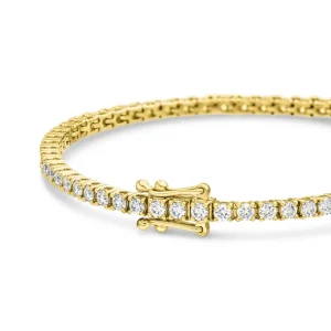 Tennisarmband mit Diamanten, 18 Karat Gelbgold, 1.99ct-LEAF Fashion
