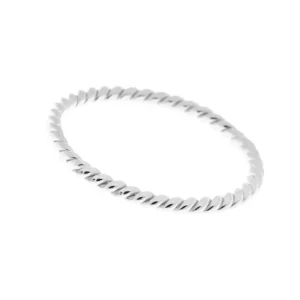 Twist Ring, 925 Sterling Silver, Size 50-LEAF Hot
