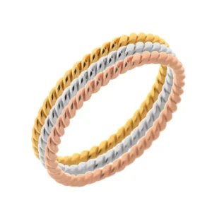 Twist Ring, 925 Sterling Silver, Size 50-LEAF Hot