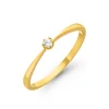 Verlobungsring Classic Solitair 0,04ct, 14K Gelbgold, Gr.52-LEAF Fashion