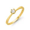 Verlobungsring Classic Solitair 0,14ct, 14 Karat Gelbgold-LEAF Online