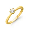 Verlobungsring Classic Solitair 0,25ct, 14 Karat Gelbgold-LEAF Hot