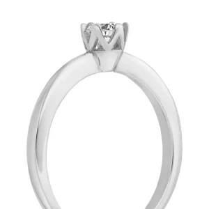 Verlobungsring Classic Solitair 0,25ct, 14 Karat Weißgold-LEAF Fashion