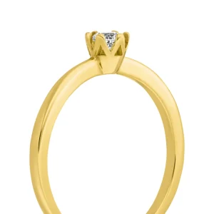 Verlobungsring Classic Solitair 0,14ct, 14 Karat Gelbgold-LEAF Online