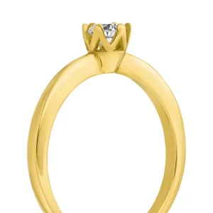 Verlobungsring Classic Solitair 0,25ct, 14 Karat Gelbgold-LEAF Hot
