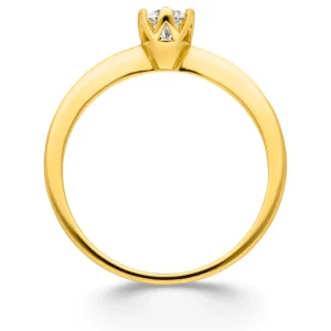 Verlobungsring Classic Solitair 0,25ct, 14 Karat Gelbgold-LEAF Hot