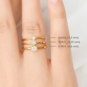 Verlobungsring Classic Solitair 0,14ct, 14 Karat Gelbgold-LEAF Online