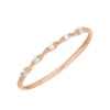 Verlobungsring mit 5 Diamanten, 14 Karat Rosegold-LEAF New