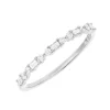 Verlobungsring mit Baguette Diamanten, 14 Karat Weißgold-LEAF Clearance
