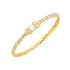 Verlobungsring mit Diamanten, Tiny Baguette, 14 Karat Gelbgold-LEAF Fashion