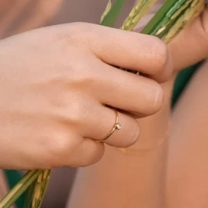 Verlobungsring MY FIRST DIAMOND, 14 Karat Gelbgold-LEAF Hot