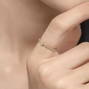Verlobungsring Single Diamond in 18 Karat Rosegold-LEAF Discount