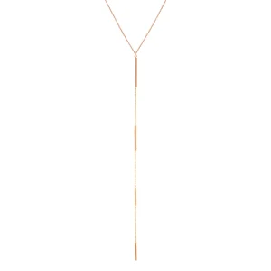 Y-Halskette Basic, 18 Karat Rosegold vergoldet-LEAF Clearance