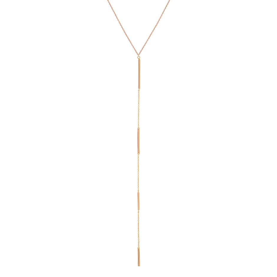yhalskette_basic__karat_r_0.webp Y-Halskette Basic, 18 Karat Rosegold vergoldet-LEAF Clearance