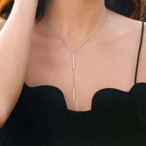 Y-Halskette Basic, 18 Karat Rosegold vergoldet-LEAF Clearance