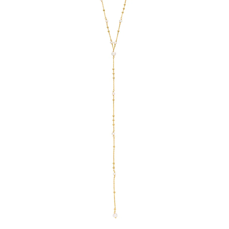 yhalskette_flying_pearls__0-1.webp Y-Halskette Flying Pearls, 18 Karat Gelbgold vergoldet-LEAF Outlet