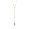 Y-Halskette Gem Drop, Amethyst, 18 Karat Gelbgold vergoldet-LEAF Clearance