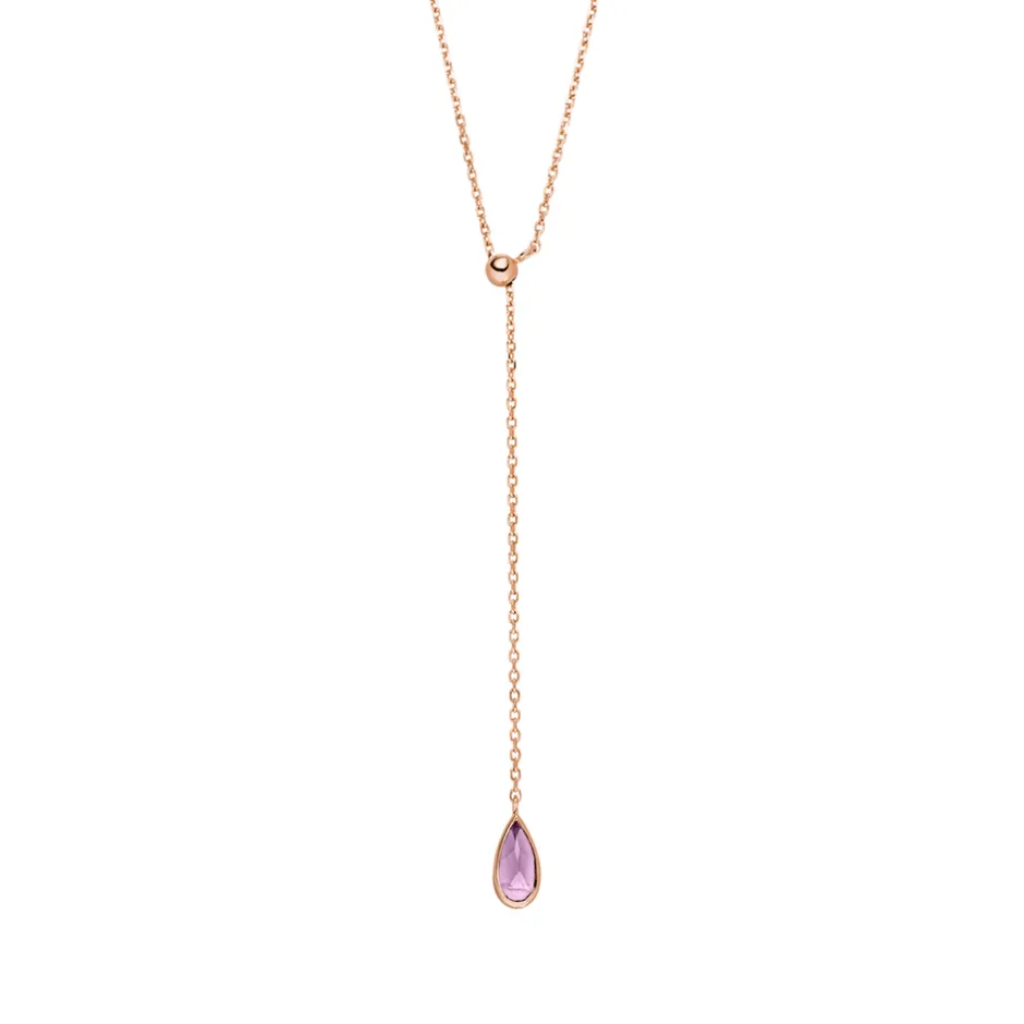 yhalskette_gem_drop_ameth_0-2.webp Y-Halskette Gem Drop, Amethyst, 18 Karat Rosegold vergoldet-LEAF New