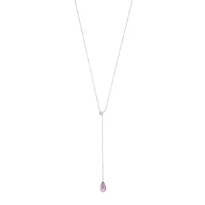 Y-Halskette Gem Drop, Amethyst, 925 Sterlingsilber-LEAF Fashion