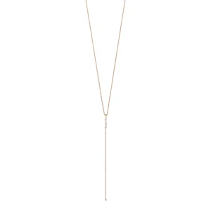 Y-Halskette ICE CUBE, 18 Karat Rosegold vergoldet-LEAF Outlet