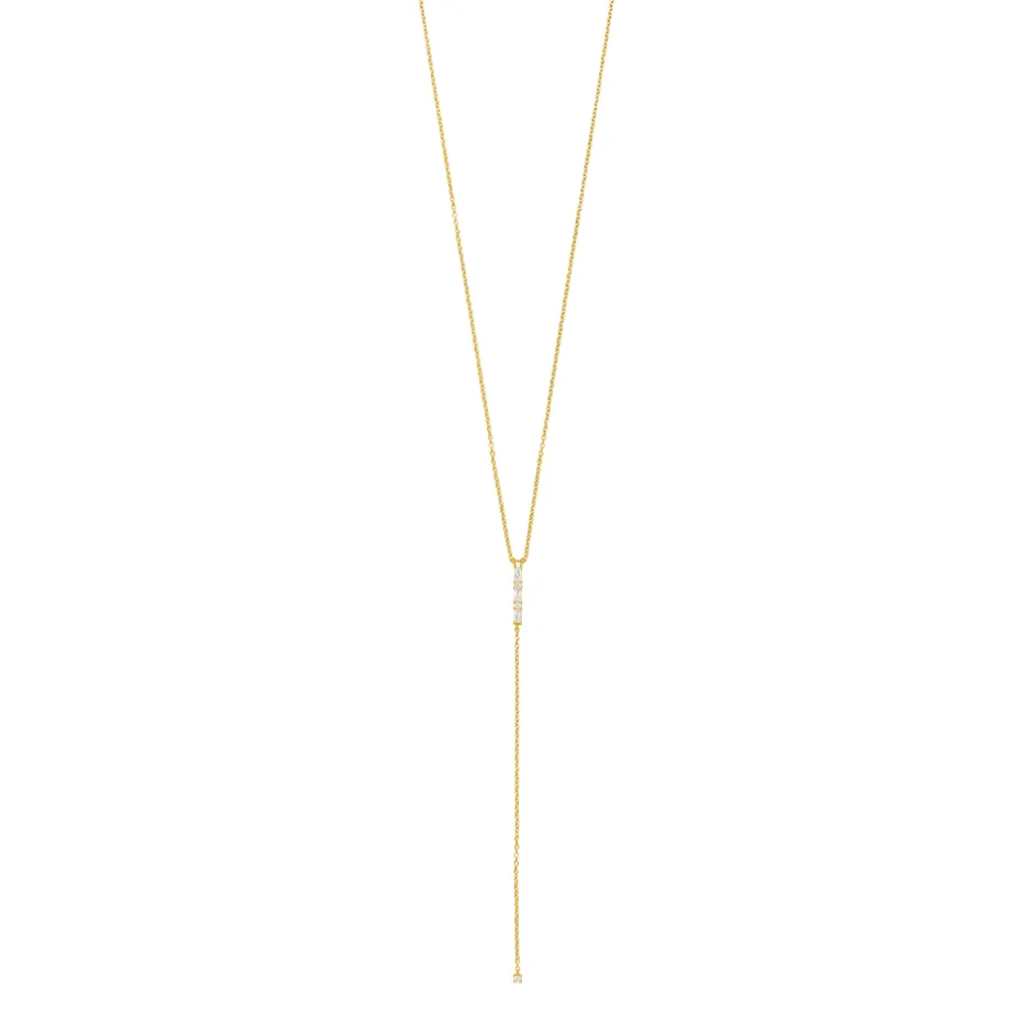 yhalskette_ice_cube__kara_1.webp Y-Halskette ICE CUBE, 18 Karat Gelbgold vergoldet-LEAF Clearance